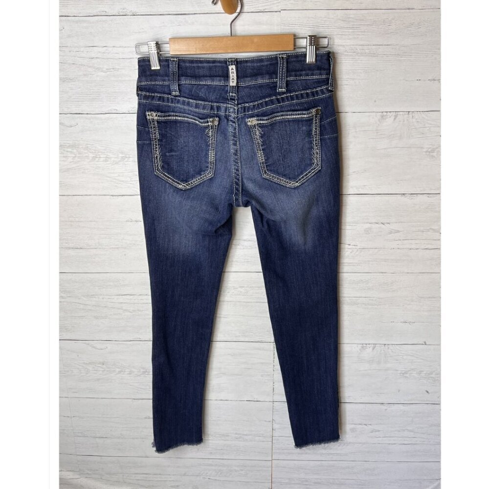 Ariat Jeans Womens Size 27R Real Denim Mid Rise Side Seam Fray Stretch - Picture 11 of 16